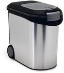 Curver Futter-Container 12kg I 35L, schwarz/Silber, 28 x 50 x 43 cm