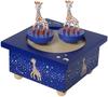 Trousselier 6295195 Spieluhr mit tanzenden Figuren für Kinder, Giraffen, blau,