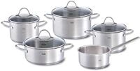 Fissler, Palermo Topfset 5-teilig, Edelstahl, 3 Kocht&ouml;pfe, Bratentopf &