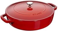 STAUB Schmorpfanne, Chistera Br&auml;ter, 24 cm, 2,5 L, Induktionsgeeignet, Aroma-Regen,