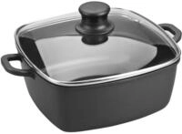 LACOR 25829 Bratentopf mit Glasdeckel 28 cm, Gie&szlig;en Aluminium, schwarz | Aus