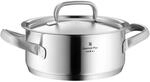 WMF Gourmet Plus Kochtopf klein 20cm, Metalldeckel mit Dampf&ouml;ffnung, Bratentopf