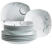 Domestic by M&auml;ser, Serie Chanson, Tafelservice 12-teilig, f&uuml;r 6 Personen,...