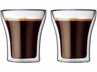 Bodum ASSAM 2-teiliges Kaffeeglas-Set (Doppelwandig, Mundgeblasen,