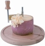 APS 50002 K&auml;sehobel mit Abdeckhaube, &Oslash; 22 cm, H&ouml;he 15 cm, Buchenholz,...