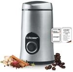 Cloer 7579 Elektrische Kaffeem&uuml;hle, Edelstahlmesser, f&uuml;r bis zu 50 g...