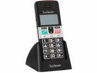 Lexibook MP100 Senioren-Handy mit Ladegerät und Kopfhörer, Schwarz