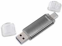 Hama 128GB USB-Speicherstick mit USB 2.0 & microUSB (2-in-1 USB-Stick, z.B. für