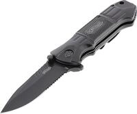 Walther Black Tac Knife Klappmesser mit Linerlock-Verriegelung, Spearpoint-Klinge aus