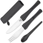 B&Ouml;KER SOLINGEN&reg; Snac Pac - Besteck Set f&uuml;r 1 Person - leichtes Reisebesteck...