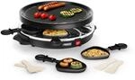 Princess Raclette 6 Grill Party, F&uuml;r 2&ndash;6 Personen, Runde Steingrillplatte...