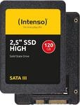 Intenso Interne 2,5" SSD SATA III High, 120 GB, 520 MB/Sekunden, Schwarz |...
