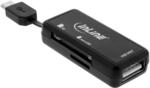 InLine 66776 OTG Card Reader Dual Flex, f&uuml;r SD und microSD, mit USB Buchse und...