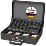 MAUL Geldkassette schwarz mit Z&auml;hleinsatz und Schl&uuml;sselschloss