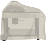 tepro Abdeckhaube Universal f&uuml;r Kugelgrillwagen, beige (75 x 120 x 110 cm)