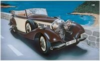 Italeri 510003701 - 1:24 Mercedes Benz 540K Mittel, Nicht Bemalt