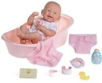 JC Toys 18570 - Puppe Newborn+Bad, 36 cm