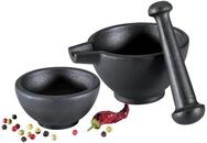 Zassenhaus M&ouml;rser-Set Gusseisen 3tlg. Ma&szlig;e: H: 10 cm D: 6 cm, 076073, Schwarz
