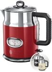 Russell Hobbs Wasserkocher Vintage, 1,7 l, 2400 Watt, Retro Teekocher | Retro Rot und