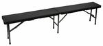 Perel Klappbank, klappbar, wetterfest, Tragegriff, Rattan-Optik, maximal 400 kg,