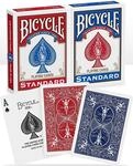 Bicycle 1001781 Kartendeck Standard 2er-Pack Rot & Blau Romm&eacute;-Karten,...