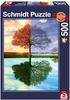 Schmidt Spiele 58223 Puzzle Jahreszeiten Baum, 500 Teile Puzzle