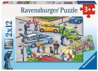 Ravensburger Puzzle Mit Blaulicht unterwegs - 2x12 Teile Puzzle ab 3 Jahre |...