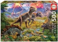 Educa - Puzzle 500 Teile f&uuml;r Erwachsene | Dinosaurier Treffen, 500 Teile...