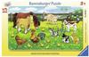 Ravensburger Kinderpuzzle - 06046 Bauernhoftiere auf der Wiese - Rahmenpuzzle...