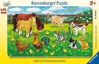 Ravensburger Puzzle Bauernhoftiere auf der Wiese - 15 Teile Puzzle ab 3 | 15...
