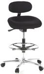 hjh OFFICE 608300 Arbeitsstuhl hoch Work MF Stoff Schwarz Stehhilfe B&uuml;ro Drehhocker