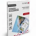 Olympia Laminierfolien DIN A4 100 St&uuml;ck 80 Mic Klar Gl&auml;nzend Rei&szlig;fest 