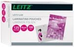 Leitz Hei&szlig;laminierfolien 125 mic 65 x 95 mm, zum Laminieren von Karten und