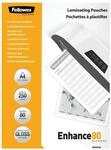 Fellowes Laminierfolien A4, 80 Mikron (2 x 80 mic), gl&auml;nzend, Value Pack mit 250