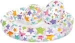 Intex 59460NP - Aufblasbares Pool-Set mit Schwimmring und Ball, Musterdruck, Vinyl,