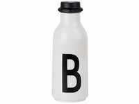 Design Letters Persönliche Trinkflasche Weiß (B) | BPA-Frei | 500 ml | Tritan