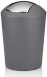 kela Schwingdeckeleimer grau, Kosmetikeimer 5l mit Schwingdeckel, Kunststoff, MARTA,