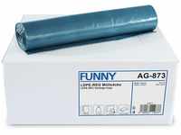 Funny LDPE-Regenerat Müllsäcke, blau, gerollt, 120 l, Typ 100, 1er Pack (1 x 150