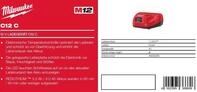 Sistema M12 - Carga en 30/60 min. - Li-Ion y RED Lithium-Ion