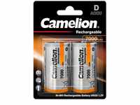 Camelion 17070220 - Akku NiMH Batterie Mono / R20 / D mit 1,2 Volt, 2 Stück,