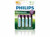 PHILIPS AA Batterien - HR6/1.2V - Aufladbar - NiMH Batterien - 4 Stück