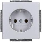 Busch-Jaeger 20 EUC-83 SCHUKO&reg; Steckdosen-Einsatz Alusilber Plattform 63