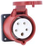 as - Schwabe CEE-Anbausteckdose - CEE Steckdose - 400V/32A/5-polig/6h - Flanschma&szlig;