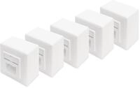 DIGITUS LSA Anschlussdose Cat-6 &ndash; 2 Port RJ45 &ndash; 5 St&uuml;ck &ndash; Aufputz oder