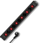REV SupraLine Steckerleiste - 5-Fach Steckdosenleiste einzeln schaltbar, 3,4m,