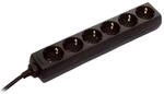 as - Schwabe 6-fach Steckdosenleiste schwarz 230 V / 16 A &ndash; Mehrfachstecker...
