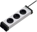 Ehmann 0200x00032301 Steckdosenleiste Universal 3-Fach, 1,5 m Zuleitung
