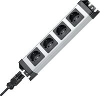 Kopp Powerversal Steckdosenleiste 4-fach, Quick-Plug-System Eingang/Ausgang,