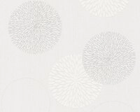 A.S. Cr&eacute;ation Vliestapete 10,05 m x 0,53 m mit abstraktem Blumendesign - Creme,