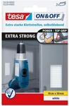 tesa On & Off Extrastarke Klett Klebepads - Selbstklebende Klettstreifen zum